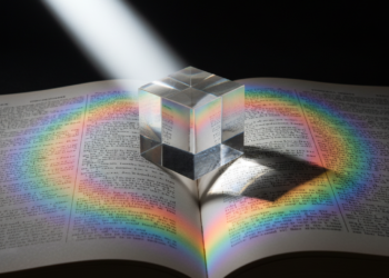 A suspension bridge stretching over water and disappearing into soft white fog, representing the uncertain but necessary journey of healing in bittersweet narratives.